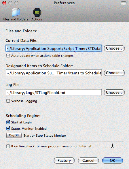 Script Timer Preferences Panel (Files and Folders)